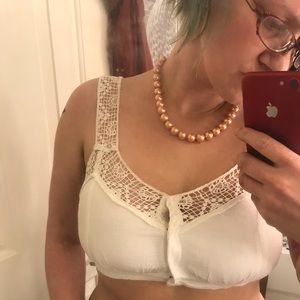 NWOT Free people crop top in white size m